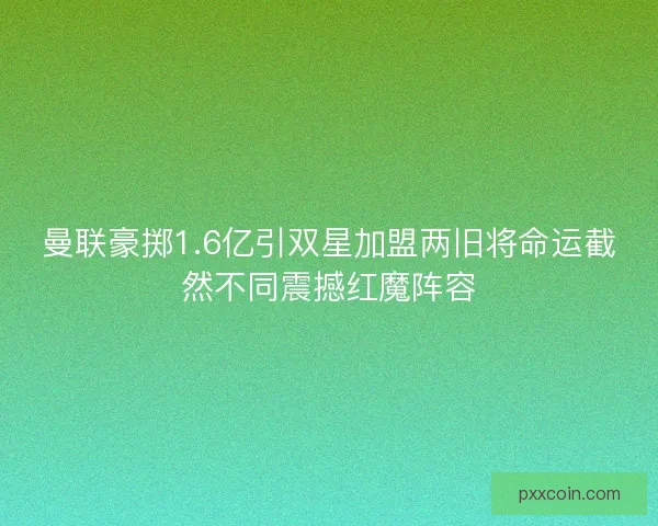 曼联豪掷1.6亿引双星加盟两旧将命运截然不同震撼红魔阵容