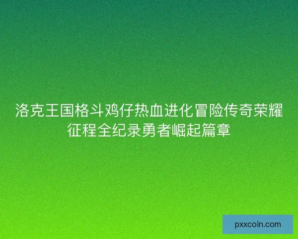 洛克王国格斗鸡仔热血进化冒险传奇荣耀征程全纪录勇者崛起篇章